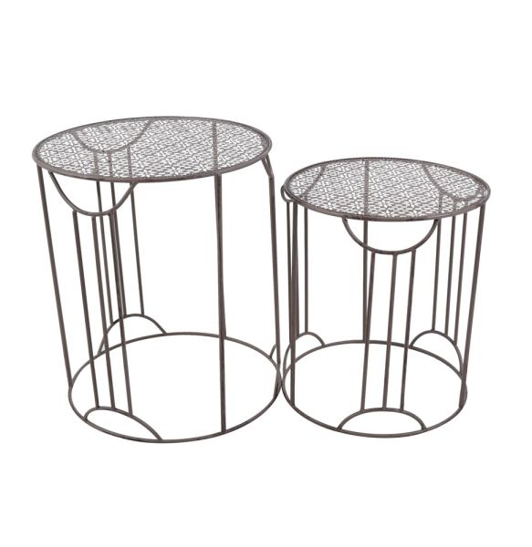 ΣΕΤ ΤΡΑΠΕΖΑΚΙΑ ΜΕΤΑΛΛΙΚΑ ΣΤΡΟΓΓΥΛΑ ΚΑΦΕ ΑΝΤΙΚΕ ANKOR