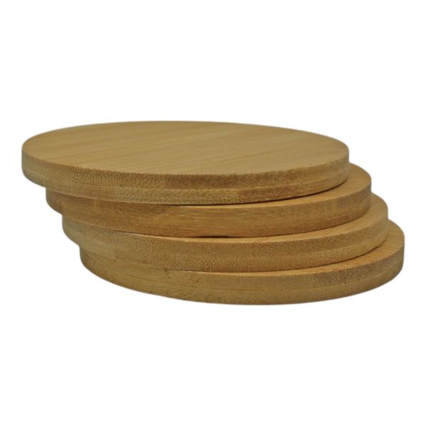 ΣΕΤ 6 ΣΟΥΒΕΡ ΑΠΟ ΞΥΛΟ ΜΠΑΜΠΟΥ 9,5x9,5x0,8εκ. ANKOR