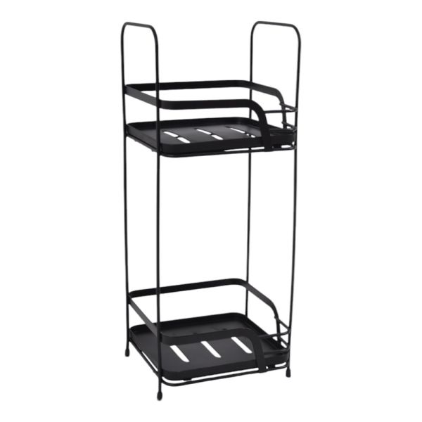 ΡΑΦΙΕΡΑ ΜΠΑΝΙΟΥ ΔΙΠΛΗ ΜΕΤΑΛΛΙΚΗ ΣΕ ΜΑΥΡΟ ΧΡΩΜΑ 16x15,5x40εκ. ANKOR