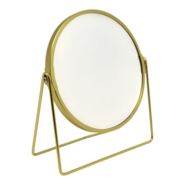 ΚΑΘΡΕΦΤΗΣ ΕΠΙΤΡΑΠΕΖΙΟΣ ΜΕΤΑΛΛΙΚΟΣ ΔΙΠΛΟΣ ΣΕ ΧΡΥΣΟ ΧΡΩΜΑ 18x18x20εκ. ANKOR