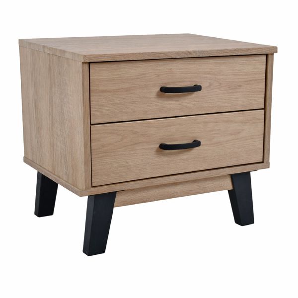 ΚΟΜΟΔΙΝΟ ΞΥΛΙΝΟ ΜΕ ΔΥΟ ΣΥΡΤΑΡΙΑ ΣΕ ΦΥΣΙΚΟ ΧΡΩΜΑ 48x38x44εκ. ANKOR