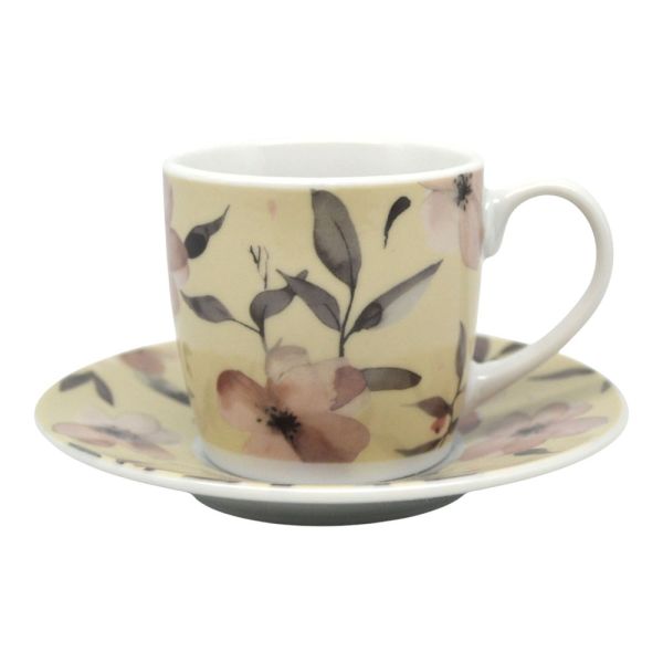 ΣΕΤ ΦΛΥΤΖΑΝΙΑ ΚΑΦΕ ΠΟΡΣΕΛΑΝΙΝΑ 110ml ΦΛΟΡΑΛ ΣΧΕΔΙΟ ANKOR