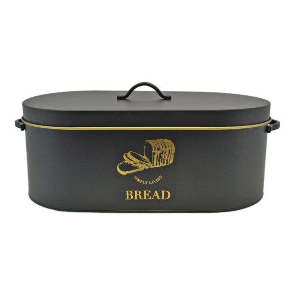 ΨΩΜΙΕΡΑ ΜΕΤΑΛΛΙΚΗ ΜΑΥΡΗ ΜΕ ΧΡΥΣΗ ΜΑΤ ΔΙΑΚΟΣΜΗΣΗ 34,5x18x15εκ.ANKOR