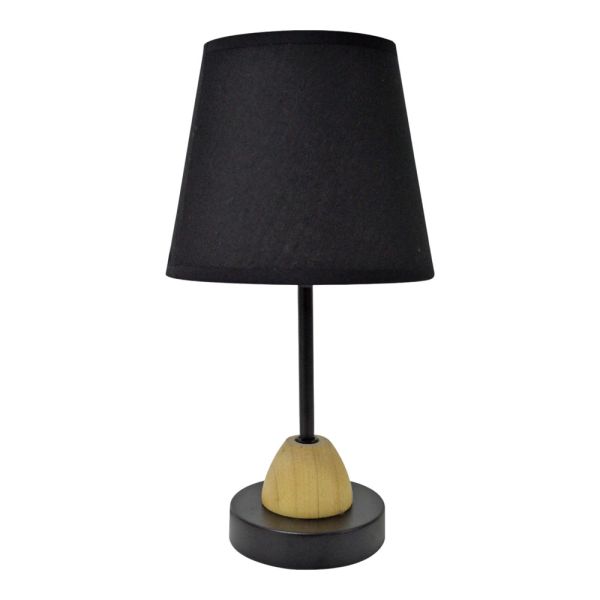 ΦΩΤΙΣΤΙΚΟ ΕΠΙΤΡΑΠΕΖΙΟ ΜΕΤΑΛΛΙΚΟ ΣΕ ΜΑΥΡΟ ΧΡΩΜΑ ΜΕ ΞΥΛΙΝΗ ΔΙΑΚΟΣΜΗΣΗ 16x16x30εκ. ANKOR