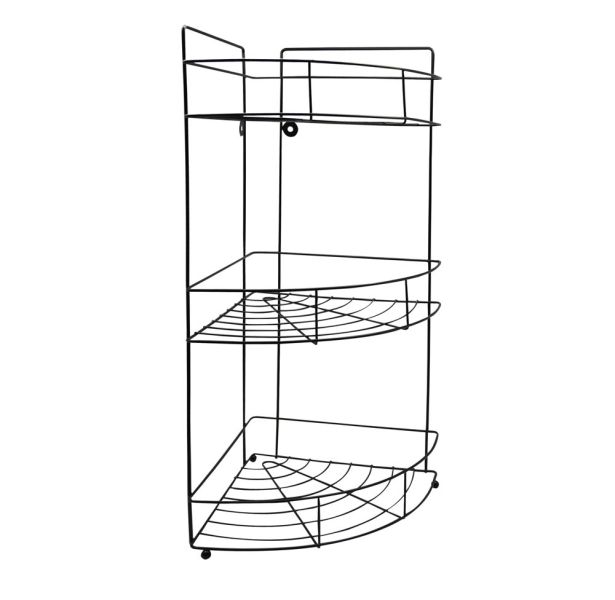 ΡΑΦΙΕΡΑ ΓΩΝΙΑ ΜΕΤΑΛΛΙΚΗ ΤΡΙΠΛΗ ΜΑΥΡΗ 22x22x52,5εκ.ANKOR