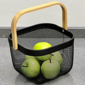 ΦΡΟΥΤΙΕΡΑ ΚΑΛΑΘΙ ΜΕΤΑΛΛΙΚΗ ΜΑΥΡΗ ΜΕ ΜΠΑΜΠΟΥ ΛΑΒΗ 20,5x20,5x26,5εκ. ANKOR