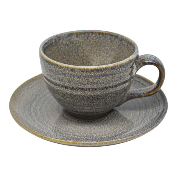 ΣΕΤ 6 ΦΛΥΤΖΑΝΙΑ ΚΑΦΕ  ΚΕΡΑΜΙΚΑ 160ml ΣΕ ΓΚΡΙ ΧΡΩΜΑ ANKOR