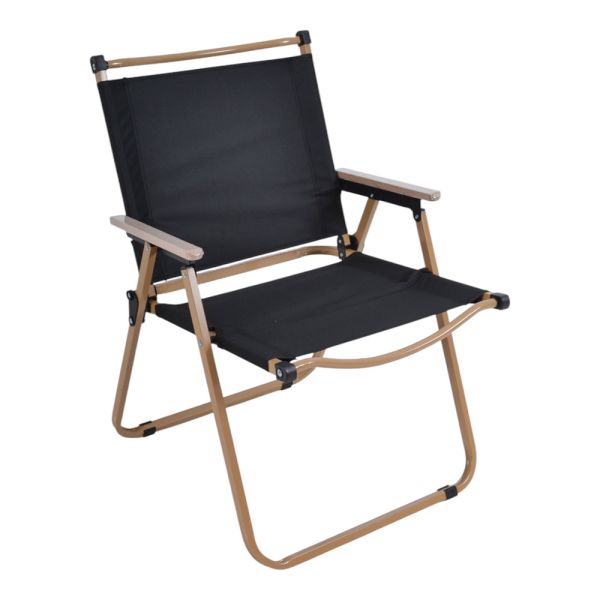 ΚΑΡΕΚΛΑ ΜΕΤΑΛΛΙΚΗ ΠΤΥΣΣΟΜΕΝΗ ΣΕ ΜΠΕΖ ΚΑΙ ΜΑΥΡΟ ΧΡΩΜΑ 54x53x80εκ.ANKOR