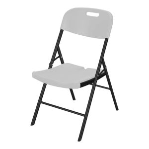 ΚΑΡΕΚΛΑ ΠΛΑΣΤΙΚΗ ΑΣΠΡΗ ΜΕ ΟΨΗ ΞΥΛΟΥ ΚΑΙ ΑΝΑΔΙΠΛΟΥΜΕΝΑ ΜΕΤΑΛΛΙΚΑ ΠΟΔΙΑ 51x47,5x86εκ.ANKOR