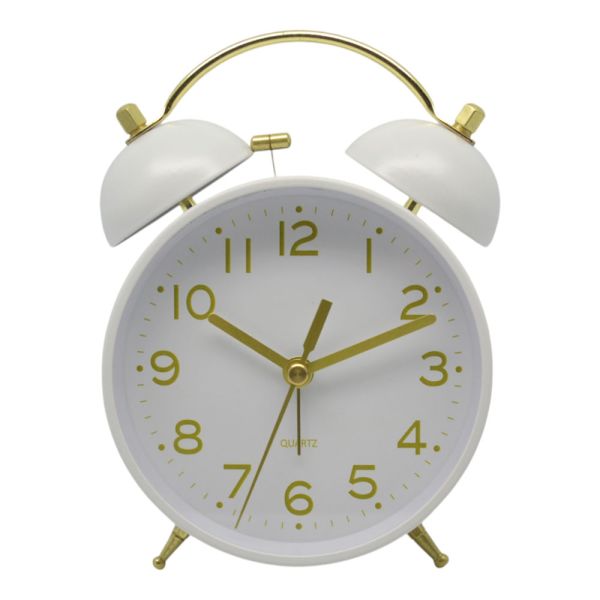 ΞΥΠΝΗΤΗΡΙ ΜΕΤΑΛΛΙΚΟ ΑΘΟΡΥΒΟ ΡΕΤΡΟ ΣΕ ΑΣΠΡΟ ΜΑΤ ΚΑΙ ΧΡΥΣΟ ΧΡΩΜΑ 11x5,2x15,7εκ. ANKOR