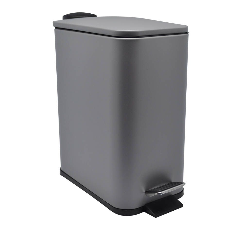 ΚΑΛΑΘΙ ΜΠΑΝΙΟΥ ΟΡΘΟΓΩΝΙΟ 5l INOX ΓΚΡΙ SOFT CLOSE ANKOR