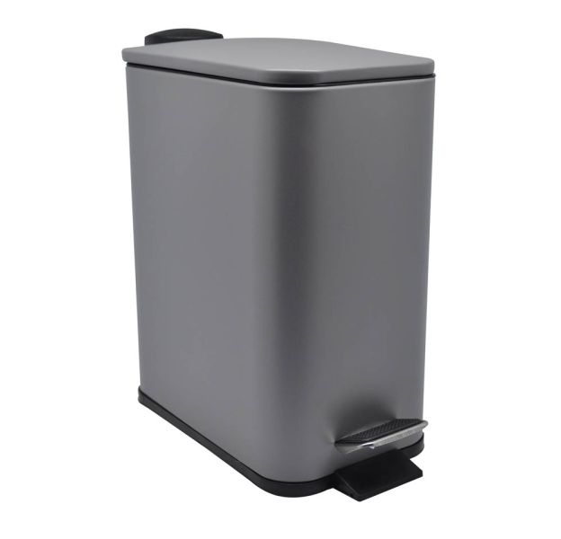 ΚΑΛΑΘΙ ΜΠΑΝΙΟΥ ΟΡΘΟΓΩΝΙΟ 5l INOX ΓΚΡΙ SOFT CLOSE ANKOR