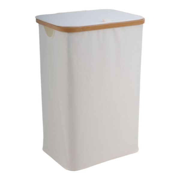 ΚΑΛΑΘΙ ΑΠΛΥΤΩΝ ΥΦΑΣΜΑΤΙΝΟ ΣΕ ΕΚΡΟΥ ΧΡΩΜΑ ΜΕ ΜΠΑΜΠΟΥ ΣΚΕΛΕΤΟ 40x30x60εκ. ANKOR