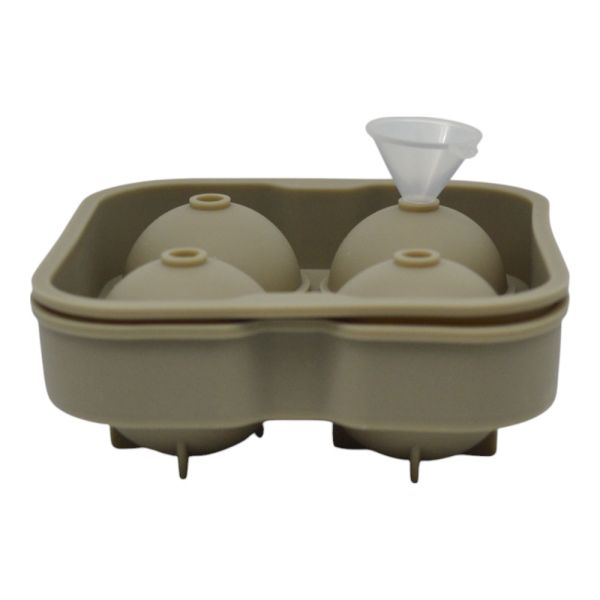 ΠΑΓΟΘΗΚΗ ΣΦΑΙΡΑ ΑΠΟ ΣΙΛΙΚΟΝΗ 4 ΘΕΣΕΩΝ ΣΕ TAUPE ΧΡΩΜΑ 12,5x12,5x4,8εκ. ANKOR