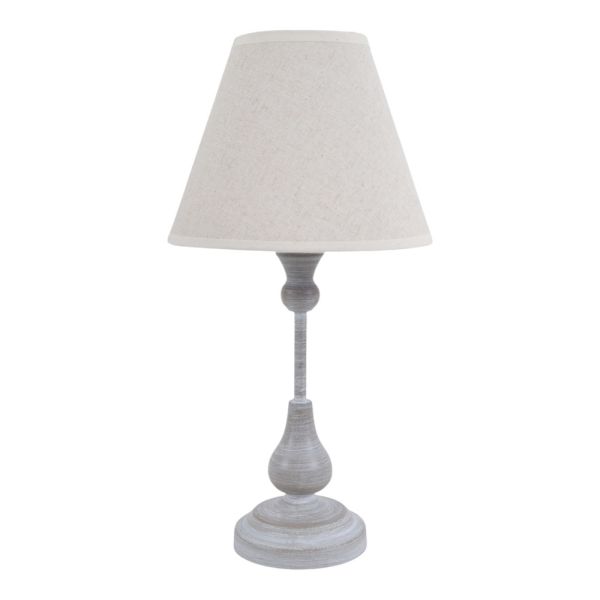 ΦΩΤΙΣΤΙΚΟ ΕΠΙΤΡΑΠΕΖΙΟ ΓΚΡΙ ΑΝΤΙΚΕ ΜΕ ΜΠΕΖ ΚΑΠΕΛΟ 19x19x37εκ.ANKOR