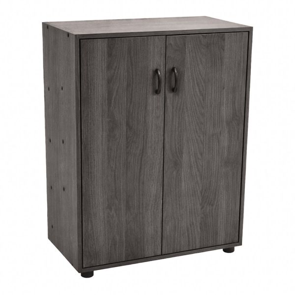 ΝΤΟΥΛΑΠΙ ΞΥΛΙΝΟ ΜΕ 2 ΡΥΘΜΙΖΟΜΕΝΑ ΡΑΦΙΑ ΣΕ ΓΚΡΙ ΧΡΩΜΑ 60x30x83,5εκ. ANKOR