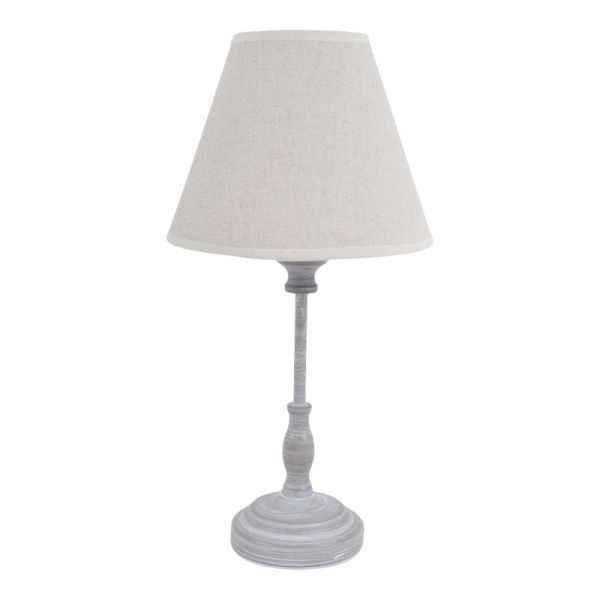 ΦΩΤΙΣΤΙΚΟ ΕΠΙΤΡΑΠΕΖΙΟ ΓΚΡΙ ΑΝΤΙΚΕ ΜΕ ΜΠΕΖ ΚΑΠΕΛΟ 19x19x37εκ.ANKOR