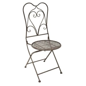 ΚΑΡΕΚΛΑ ΜΕΤΑΛΛΙΚΗ ΑΝΑΚΛΙΝΟΜΕΝΗ ΚΑΦΕ ΑΝΤΙΚΕ 39x39x94εκ.ANKOR