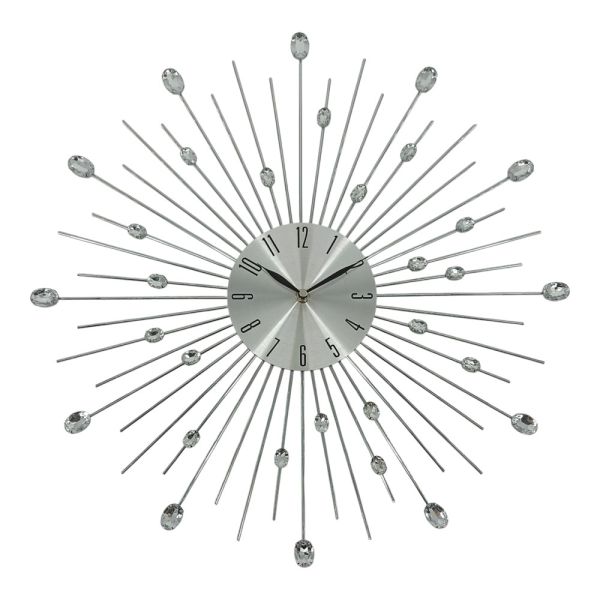 ΡΟΛΟΙ ΤΟΙΧΟΥ ΜΕΤΑΛΛΙΚΟ ΣΕ ΑΣΗΜΙ ΧΡΩΜΑ ΜΕ ΔΙΑΦΑΝΟΥΣ ΚΡΥΣΤΑΛΛΟΥΣ 50x50x4εκ. ANKOR