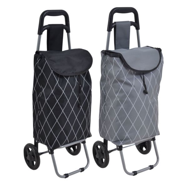 ΚΑΡΟΤΣΙ ΛΑΪΚΗΣ ΜΕΤΑΛΛΙΚΟ ΜΕ ΥΦΑΣΜΑΤΙΝΟ ΑΔΙΑΒΡΟΧΟ ΣΑΚΟ 24lt 32x28x87εκ. ANKOR