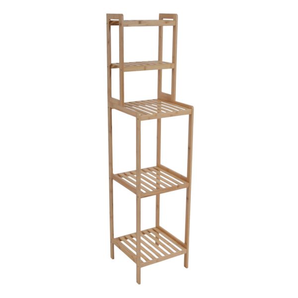 ΡΑΦΙΕΡΑ ΑΠΟ ΞΥΛΟ ΜΠΑΜΠOΥ ΜΕ 5 ΡΑΦΙΑ 30x30x127,5εκ. ANKOR