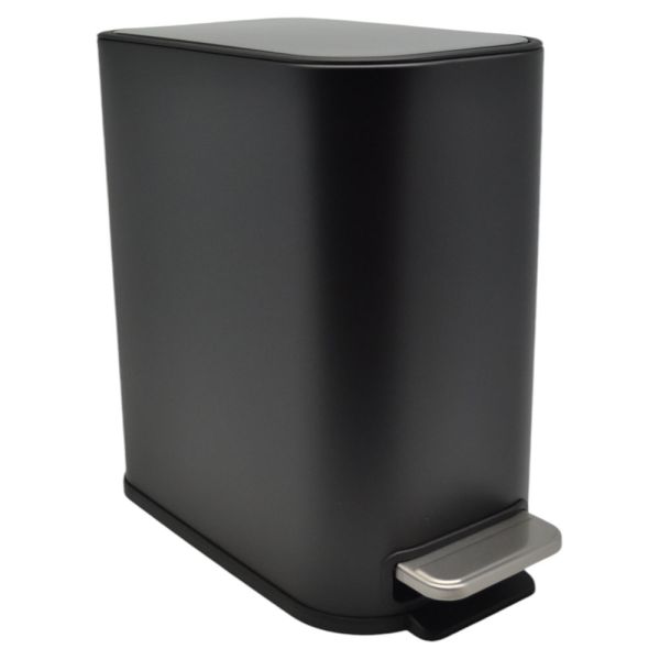 ΚΑΛΑΘΙ ΜΠΑΝΙΟΥ BELLO 5lt SOFT CLOSE SLIM  ΜΕΤΑΛΛΙΚΟ ΜΑΥΡΟ ΜΑΤ ANKOR