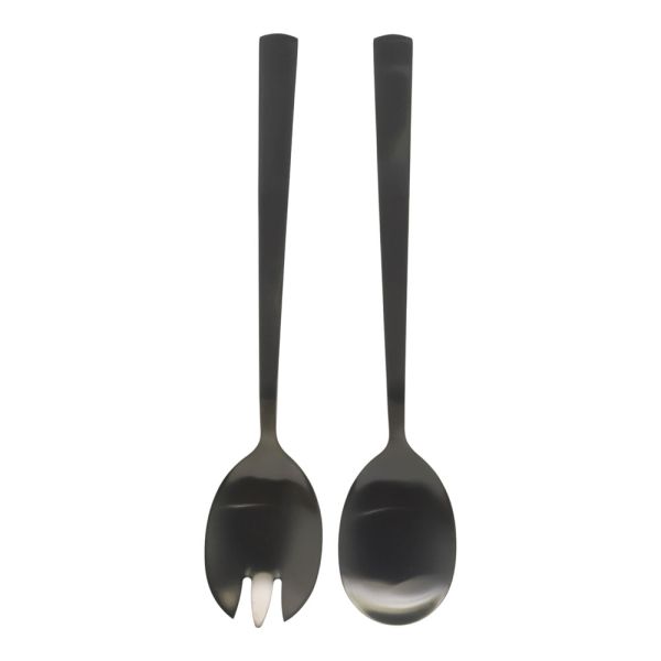 ΣΕΤ ΣΕΡΒΙΡΙΣΜΑΤΟΣ ΣΑΛΑΤΑΣ INOX ΣΕ ΜΑΥΡΟ ΧΡΩΜΑ 23,8εκ. ANKOR