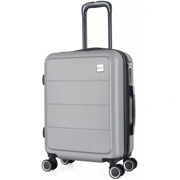 ΒΑΛΙΤΣΑ ΚΑΜΠΙΝΑΣ ABS ΜΕ 4 ΡΟΔΕΣ ΚΑΙ ΕΠΕΚΤΑΣΗ ΥΨΟΣ 55εκ. ΣΕ ΑΣΗΜΙ ΧΡΩΜΑ ANKOR