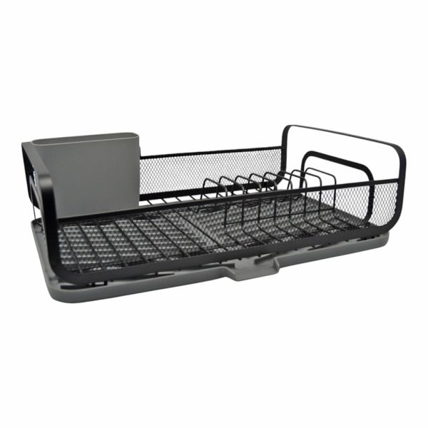 ΠΙΑΤΟΘΗΚΗ ΜΕΤΑΛΛΙΚΗ ΣΕ ΜΑΥΡΟ ΜΑΤ ΧΡΩΜΑ ΜΕ ΓΚΡΙ ΔΙΣΚΟ 43x28x14εκ.ANKOR