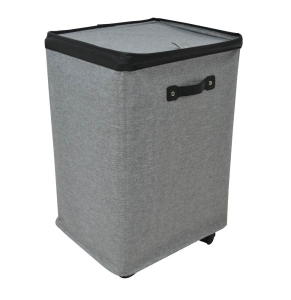 ΚΑΛΑΘΙ ΑΠΛΥΤΩΝ ΥΦΑΣΜΑΤΙΝΟ ΓΚΡΙ ANKOR 40x33x60εκ.ANKOR