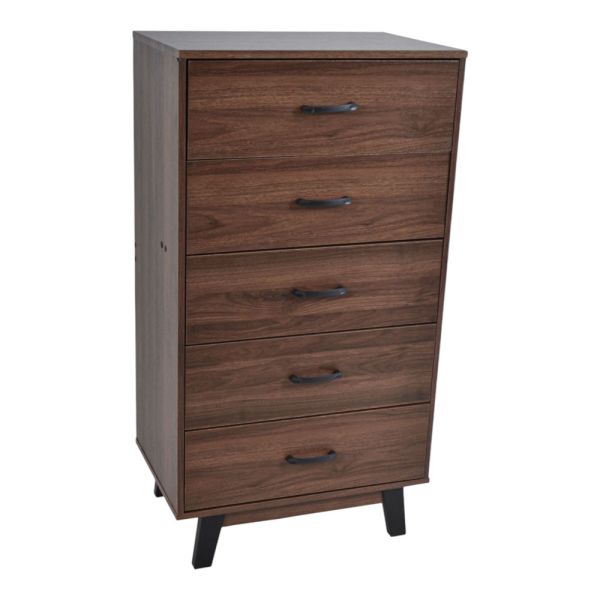 ΣΥΡΤΑΡΙΕΡΑ ΞΥΛΙΝΗ ΜΕ 5 ΣΥΡΤΑΡΙΑ ΣΕ ΚΑΡΥΔΙ ΧΡΩΜΑ 60x40x112εκ. ANKOR