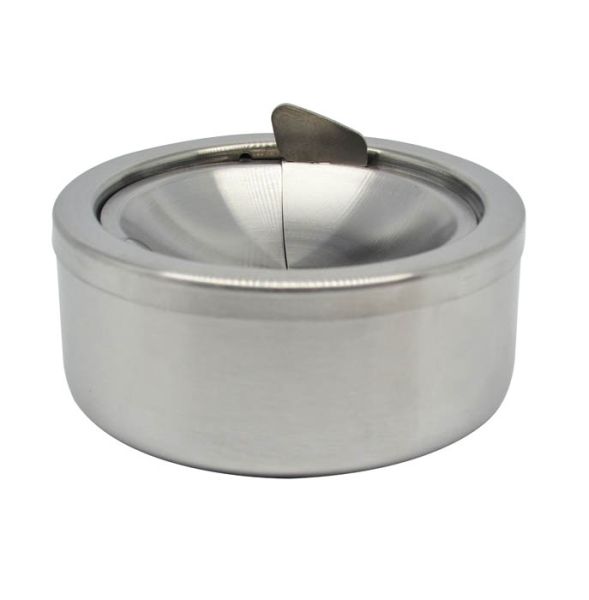 ΣΤΑΧΤΟΔΟΧΕΙΟ INOX ΜΕ ΚΑΠΑΚΙ ΑΝΤΙΑΝΕΜΙΚΟ 12x12x5,5εκ.ANKOR