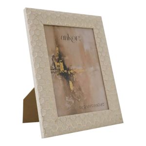 ΚΟΡΝΙΖΑ ΠΛΑΣΤΙΚΗ 15x20εκ. ΣΕ ΜΠΕΖ ΧΡΩΜΑ ΜΕ ΧΡΥΣΟ ΜΟΤΙΒΟ ANKOR