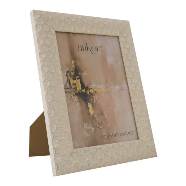 ΚΟΡΝΙΖΑ ΠΛΑΣΤΙΚΗ 15x20εκ. ΣΕ ΜΠΕΖ ΧΡΩΜΑ ΜΕ ΧΡΥΣΟ ΜΟΤΙΒΟ ANKOR