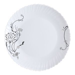 ΠΙΑΤΟ ΡΗΧΟ ΓΥΑΛΙΝΟ OPAL ΣΕ ΛΕΥΚΟ ΧΡΩΜΑ ΜΕ ΣΧΕΔΙΟ ΛΟΥΛΟΥΔΙΩΝ 26,5εκ. ANKOR