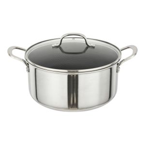 ΚΑΤΣΑΡΟΛΑ ΑΝΟΞΕΙΔΩΤΗ ΜΕ ΓΥΑΛΙΝΟ ΚΑΠΑΚΙ Dmond TRI-PLY 20εκ. ΑΝΤΙΚΟΛΛΗΤΙΚΗ ANKOR