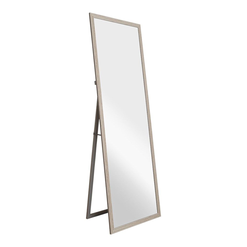 ΚΑΘΡΕΦΤΗΣ ΔΑΠΕΔΟΥ ΜΕ ΠΛΑΣΤΙΚΟ ΠΛΑΙΣΙΟ ΣΕ ΜΠΕΖ ΓΚΡΙ ΧΡΩΜΑ ΚΑΙ ΑΝΑΓΛΥΦΗ ΥΦΗ 50x160εκ. ANKOR