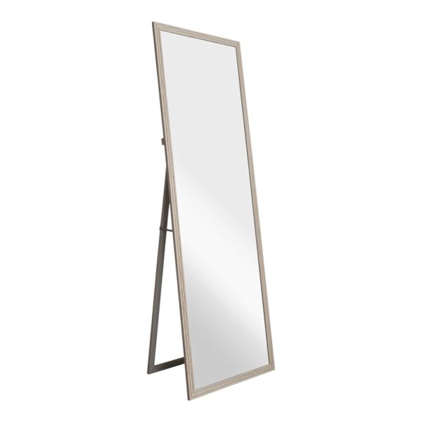 ΚΑΘΡΕΦΤΗΣ ΔΑΠΕΔΟΥ ΜΕ ΠΛΑΣΤΙΚΟ ΠΛΑΙΣΙΟ ΣΕ ΜΠΕΖ ΓΚΡΙ ΧΡΩΜΑ ΚΑΙ ΑΝΑΓΛΥΦΗ ΥΦΗ 50x160εκ. ANKOR