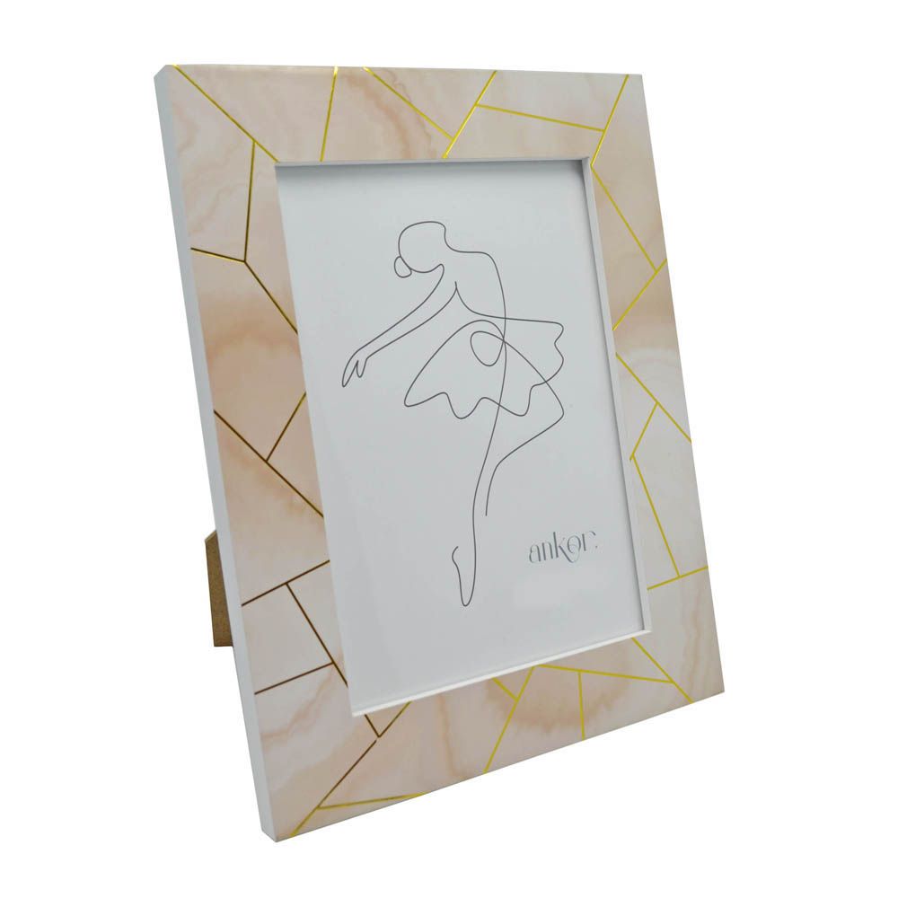 ΚΟΡΝΙΖΑ ΞΥΛΙΝΗ 13x18εκ. ΜΠΕΖ ΧΡΥΣΟ ANKOR