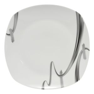 ΠΙΑΤΟ ΦΡΟΥΤΟΥ ΤΕΤΡΑΓΩΝΟ ΠΟΡΣΕΛΑΝΙΝΟ ΜΕ ΓΚΡΙ ΜΟΤΙΒΟ 20εκ. ANKOR