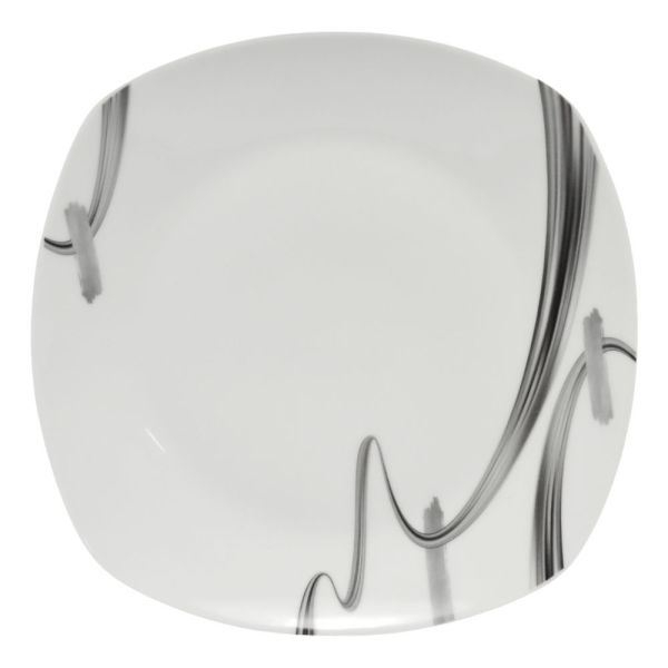 ΠΙΑΤΟ ΦΡΟΥΤΟΥ ΤΕΤΡΑΓΩΝΟ ΠΟΡΣΕΛΑΝΙΝΟ ΜΕ ΓΚΡΙ ΜΟΤΙΒΟ 20εκ. ANKOR