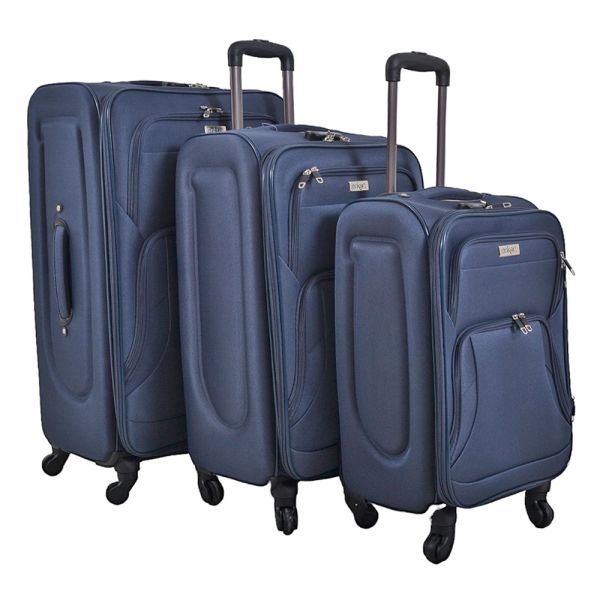 ΣΕΤ 3 ΒΑΛΙΤΣΕΣ ΤΡΟΛΕΪ ΜΠΛΕ 4 ΡΟΔΕΣ