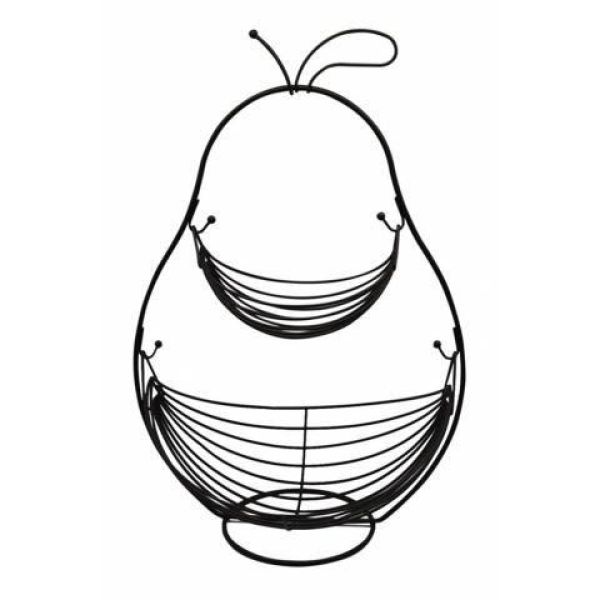 ΦΡΟΥΤΙΕΡΑ ΔΙΩΡΟΦΗ ΑΧΛΑΔΙ ΜΕΤΑΛΛΙΚΗ ΜΑΥΡΗ 34,5x26x51,5εκ.ANKOR