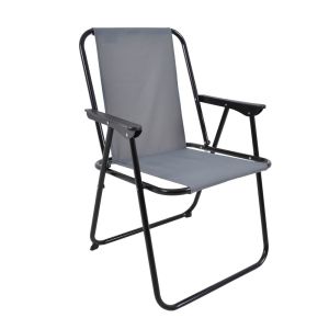 ΚΑΡΕΚΛΑ ΜΕΤΑΛΛΙΚΗ ΠΤΥΣΣΟΜΕΝΗ ΣΕ ΓΚΡΙ ΧΡΩΜΑ 53x58x75εκ.ANKOR