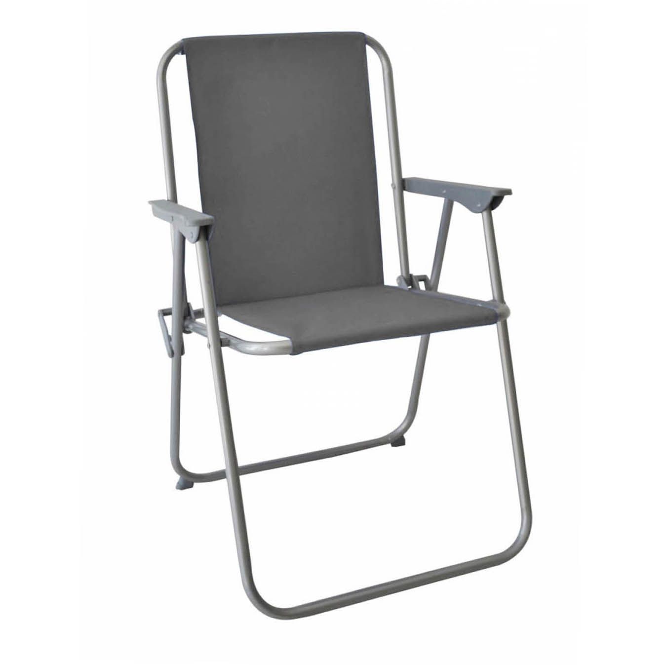 ΚΑΡΕΚΛΑ ΠΤΥΣΣΟΜΕΝΗ ΜΕΤΑΛΛΙΚΗ ΓΚΡΙ 53x58x75εκ.ANKOR