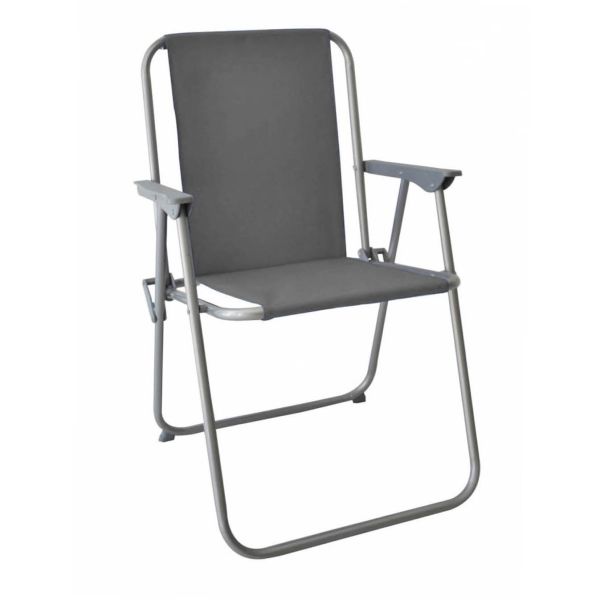 ΚΑΡΕΚΛΑ ΠΤΥΣΣΟΜΕΝΗ ΜΕΤΑΛΛΙΚΗ ΓΚΡΙ 53x58x75εκ.ANKOR