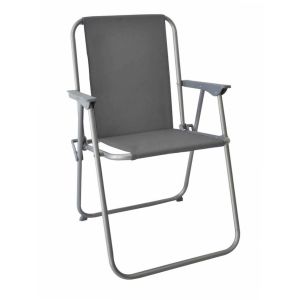 ΚΑΡΕΚΛΑ ΠΤΥΣΣΟΜΕΝΗ ΜΕΤΑΛΛΙΚΗ ΓΚΡΙ 53x58x75εκ.ANKOR