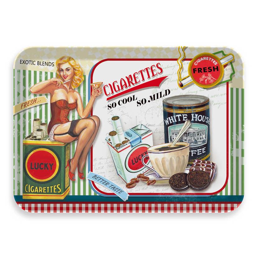 ΔΙΣΚΟΣ ΜΕΛΑΜΙΝΗΣ LUCKY CIGARETTS 30x21,5x2εκ.ANKOR