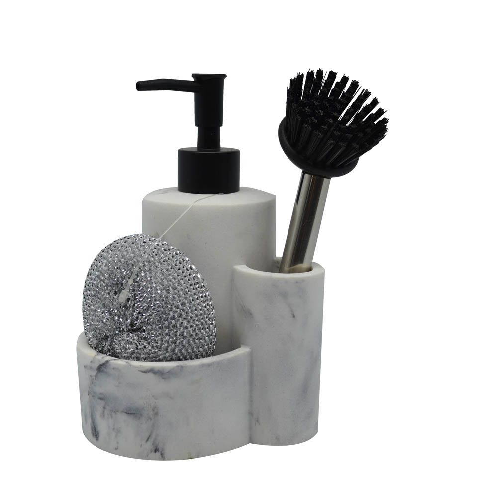 DISPENSER ΜΕ 2 ΘΗΚΕΣ ΠΟΛΥΕΣΤΕΡΙΚΟ ΜΑΡΜΑΡΟ 12,6x11,4x18,6εκ.ANKOR