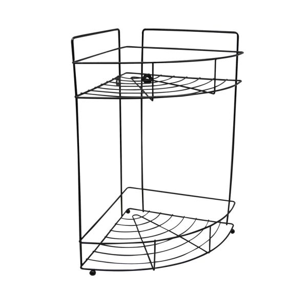 ΡΑΦΙΕΡΑ ΓΩΝΙΑ ΜΕΤΑΛΛΙΚΗ ΔΙΠΛΗ ΜΑΥΡΗ 22x22x38εκ.ANKOR